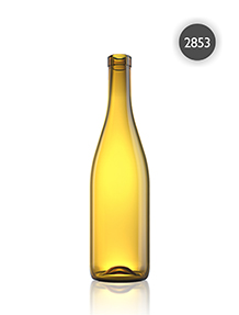 Botella de vidrio amarillo