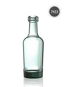 Botella Burdeos Tortuga 250 vidrio celeste