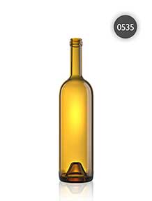 Botella de vidrio Golia vidrio amarillo