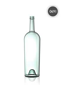 Burdeos botella de vidrio celeste